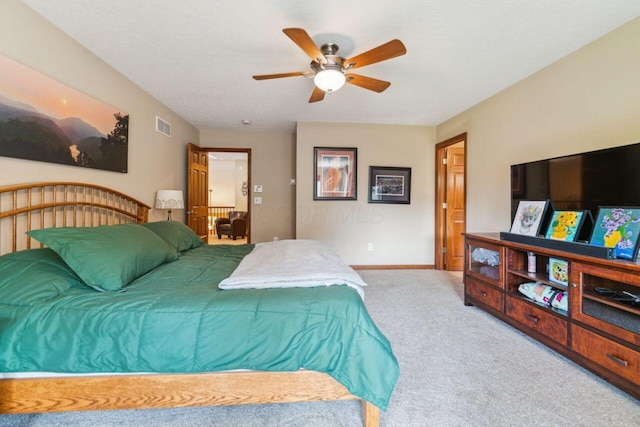 332 Waters Edge Dr, Hebron, OH 43025 - carpeted bedroom featuring ceiling fan and baseboards
