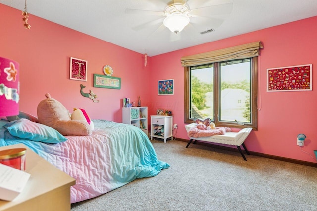 332 Waters Edge Dr, Hebron, OH 43025 - carpeted bedroom with baseboards and ceiling fan