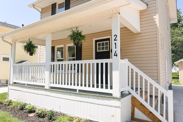 214 Moull St, Newark, OH 43055 - property entrance with a porch
