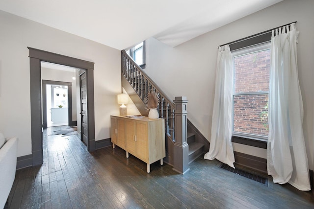 1214 Hamlet St, Columbus, OH 43201 - staircase with hardwood / wood-style flooring