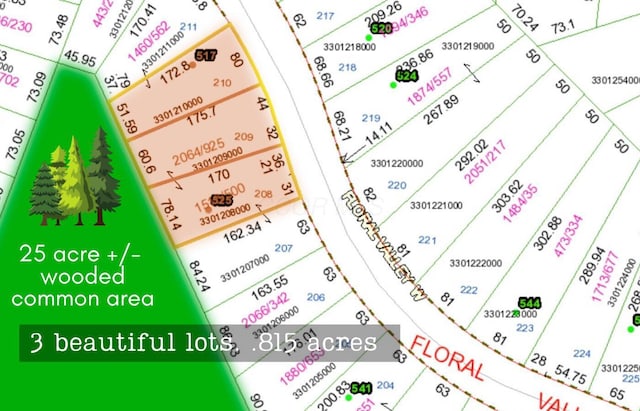 525 Floral Valley Dr W, Howard, OH 43028 - map showing property parcels