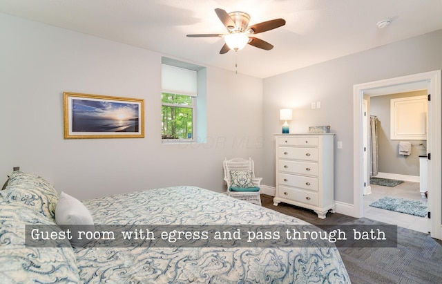 525 Floral Valley Dr W, Howard, OH 43028 - bedroom featuring baseboards and a ceiling fan