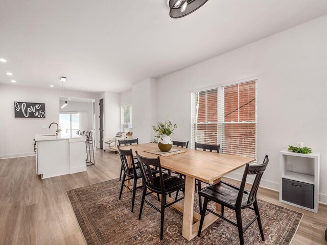 1210 Madison Ave, Columbus, OH 43205 - dining area featuring light wood-type flooring and recessed lighting