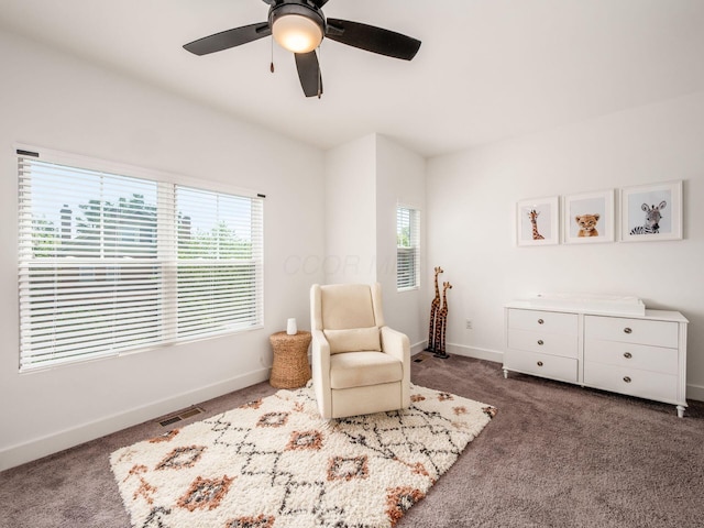 1210 Madison Ave, Columbus, OH 43205 - sitting room with carpet and ceiling fan