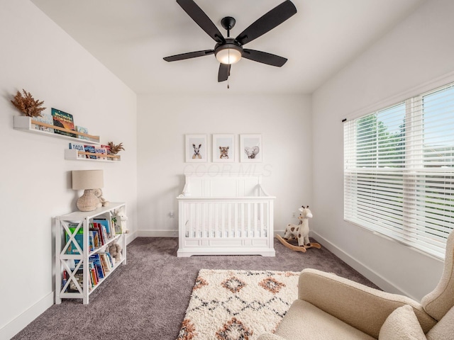 1210 Madison Ave, Columbus, OH 43205 - carpeted bedroom with baseboards and ceiling fan