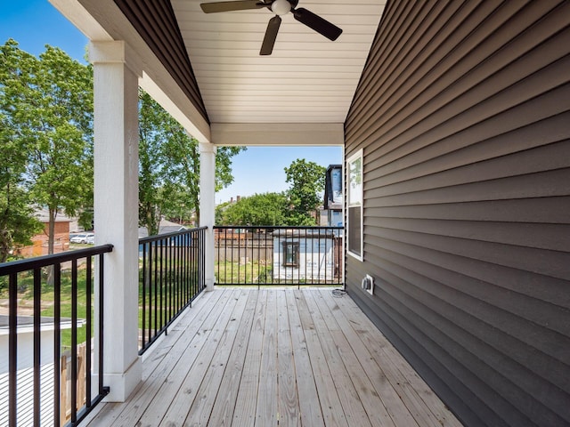 1210 Madison Ave, Columbus, OH 43205 - wooden terrace featuring ceiling fan