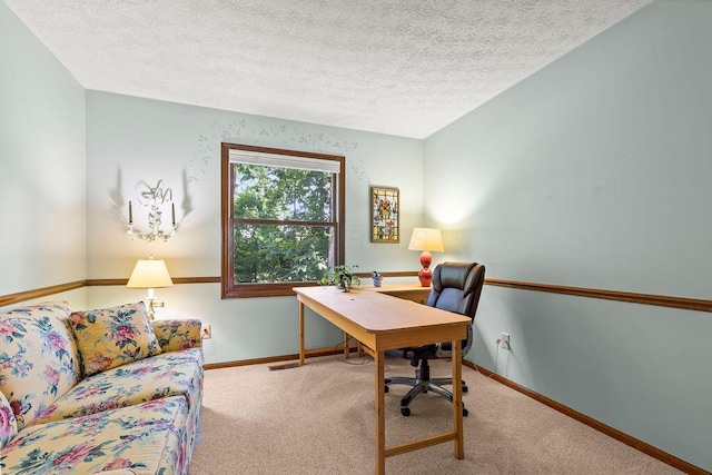 1212 Autumn Creek Cir, Westerville, OH 43081 - office featuring carpet floors and a textured ceiling