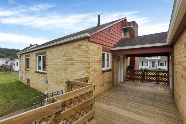 714 E 2nd St, Logan, OH 43138 - deck with a lawn