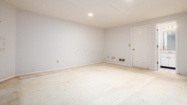 1486 Sedgefield Dr, New Albany, OH 43054 - carpeted spare room featuring baseboards and recessed lighting