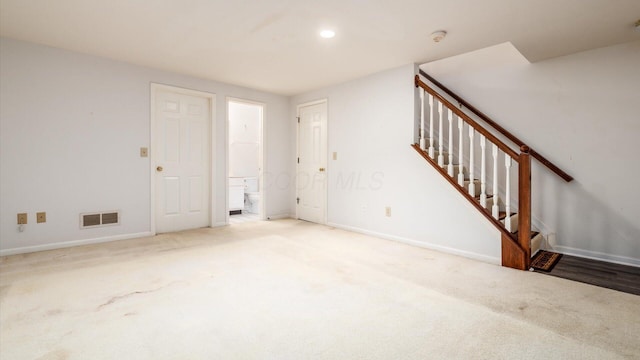 1486 Sedgefield Dr, New Albany, OH 43054 - carpeted foyer featuring stairs and recessed lighting
