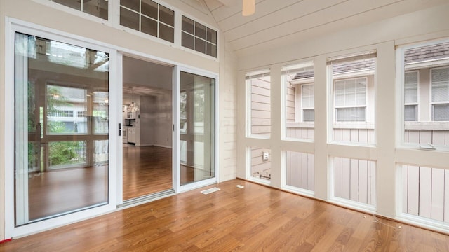 1486 Sedgefield Dr, New Albany, OH 43054 - unfurnished sunroom featuring lofted ceiling