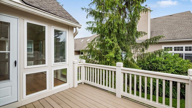 1486 Sedgefield Dr, New Albany, OH 43054 - view of wooden deck