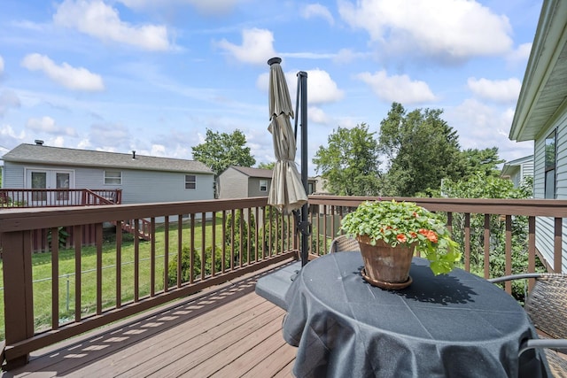 7603 Charlesway Dr Unit 87, Columbus, OH 43085 - deck featuring a lawn and outdoor dining area