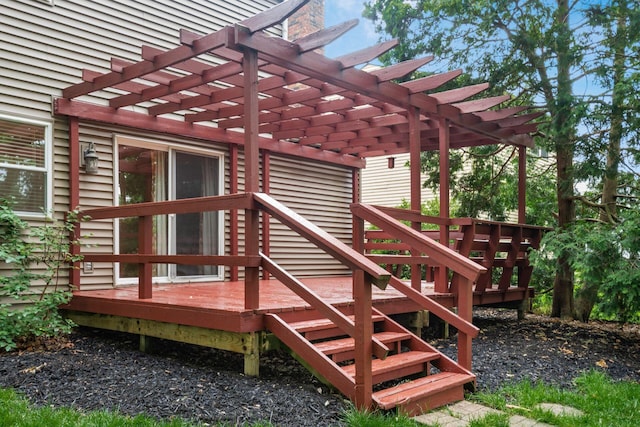 8800 Greenburg Dr, Powell, OH 43065 - wooden terrace with a pergola