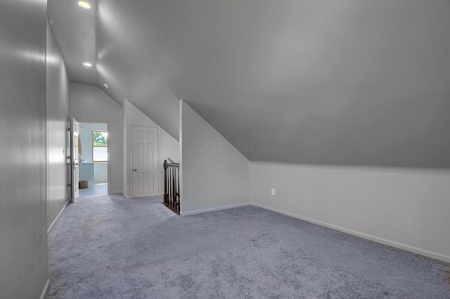 193 E Mithoff St Unit 193, Columbus, OH 43206 - bonus room with lofted ceiling, carpet floors, and recessed lighting