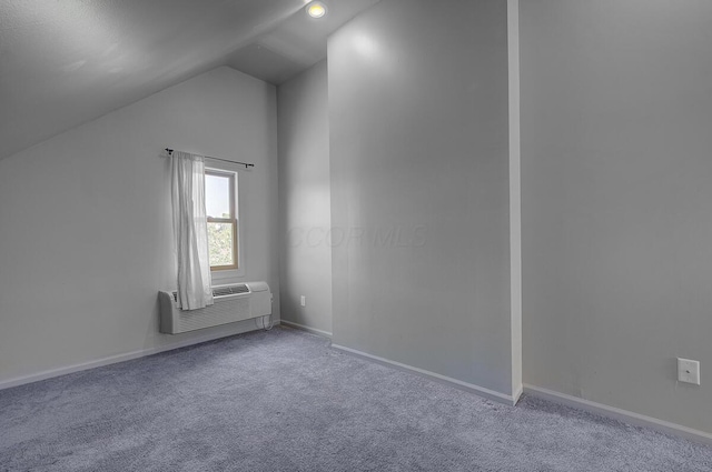 193 E Mithoff St Unit 193, Columbus, OH 43206 - additional living space featuring a wall mounted air conditioner, lofted ceiling, carpet, and recessed lighting