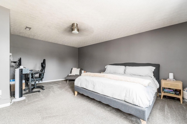 7524 Hemrich Dr, Canal Winchester, OH 43110 - carpeted bedroom featuring a desk, a textured ceiling, and a ceiling fan
