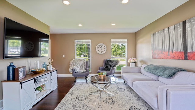 5225 Springdale Blvd, Hilliard, OH 43026 - living area with recessed lighting and dark wood-type flooring