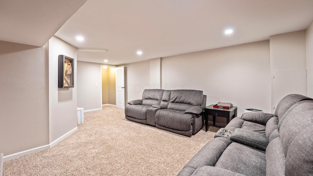 5225 Springdale Blvd, Hilliard, OH 43026 - living area featuring carpet floors and recessed lighting