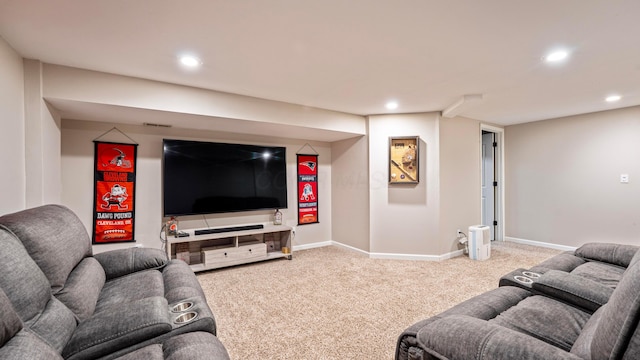 5225 Springdale Blvd, Hilliard, OH 43026 - living room featuring carpet and recessed lighting