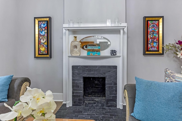 1167 Neil Ave, Columbus, OH 43201 - living room featuring a fireplace