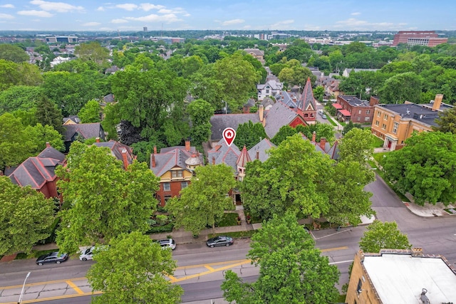 1167 Neil Ave, Columbus, OH 43201 - aerial perspective of suburban area featuring a tree filled landscape