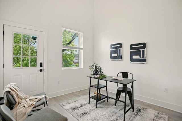 92 E Innis Ave, Columbus, OH 43207 - office area featuring baseboards and wood finished floors