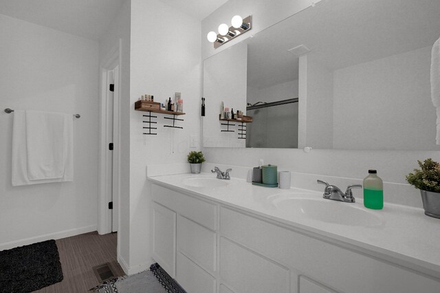 120 Heron Ave, Pataskala, OH 43062 - full bathroom with double vanity and a shower with door