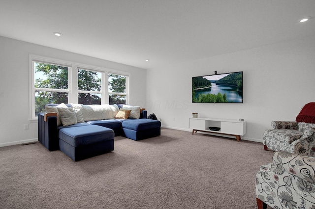 120 Heron Ave, Pataskala, OH 43062 - living room with carpet and recessed lighting