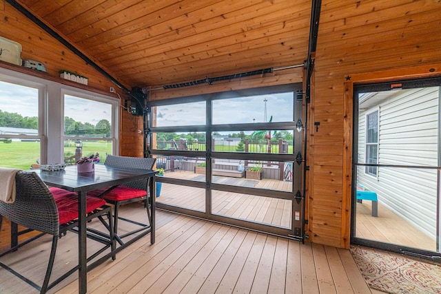 4091 Township Road 21, Marengo, OH 43334 - sunroom with vaulted ceiling, healthy amount of natural light, and outdoor dining area