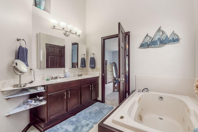 2461 Abbey Knoll Dr, Lewis Center, OH 43035 - full bath featuring a whirlpool tub and double vanity