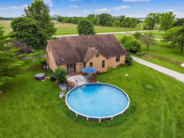 8120 Morgan Rd, West Jefferson, OH 43162 - view of swimming pool featuring a wooden deck