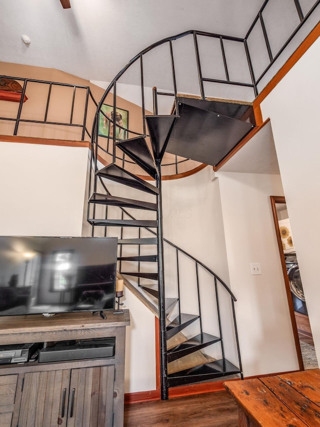 8120 Morgan Rd, West Jefferson, OH 43162 - stairs featuring wood finished floors