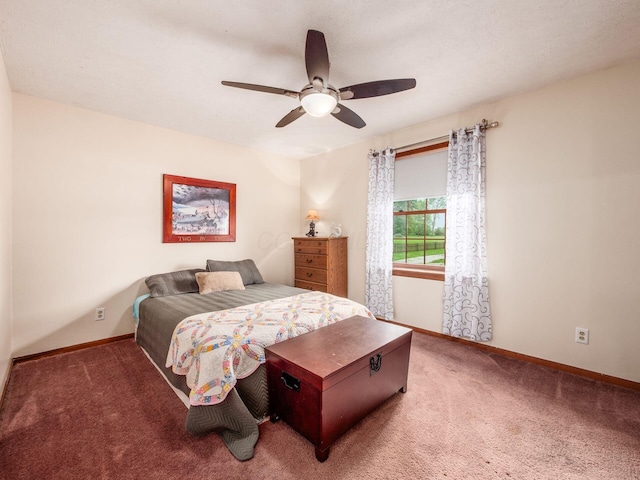8120 Morgan Rd, West Jefferson, OH 43162 - bedroom with carpet floors and a ceiling fan