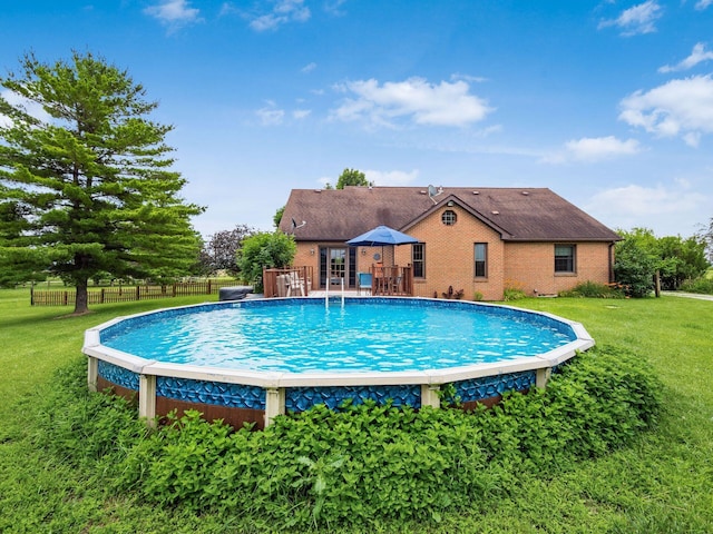 8120 Morgan Rd, West Jefferson, OH 43162 - view of swimming pool featuring a wooden deck
