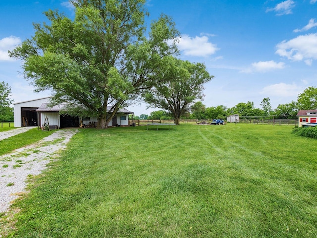 8120 Morgan Rd, West Jefferson, OH 43162 - view of yard with an outbuilding, driveway, and a detached garage