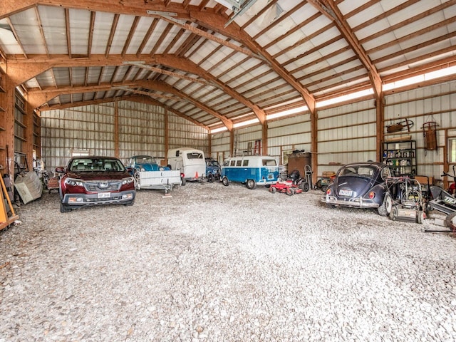 8120 Morgan Rd, West Jefferson, OH 43162 - garage featuring metal wall