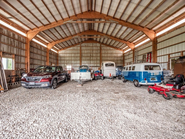 8120 Morgan Rd, West Jefferson, OH 43162 - garage with metal wall