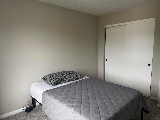4227 Sestos Dr, Columbus, OH 43207 - bedroom featuring carpet floors, a closet, and a textured ceiling