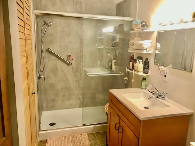 8023 County Road 30, Somerset, OH 43783 - bathroom featuring vanity and a stall shower