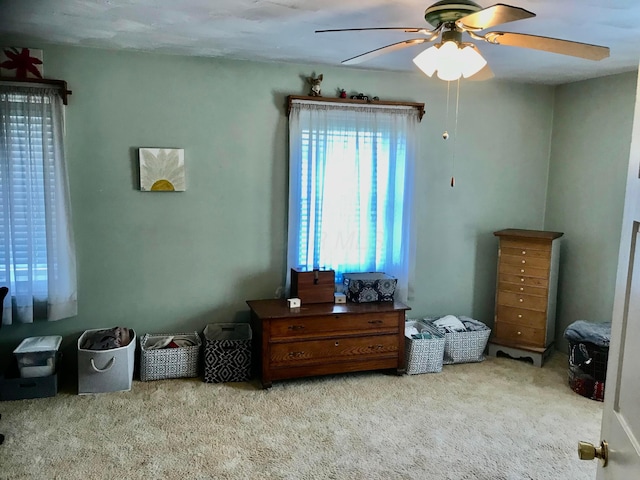 8023 County Road 30, Somerset, OH 43783 - carpeted bedroom featuring ceiling fan