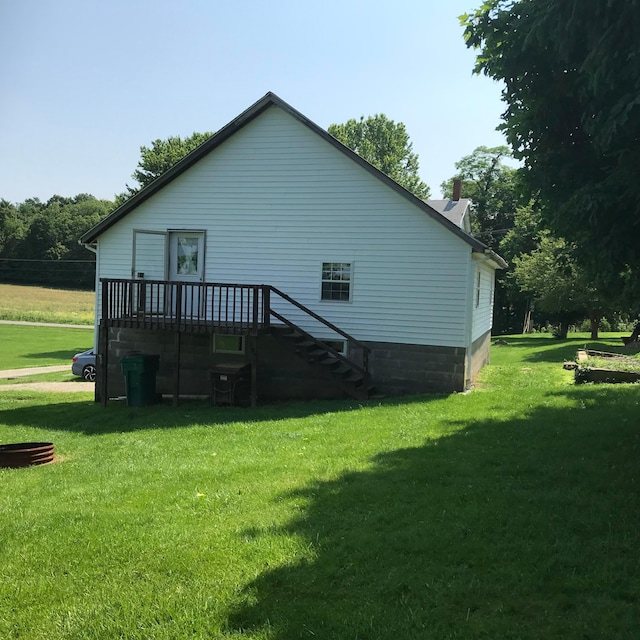 8023 County Road 30, Somerset, OH 43783 - back of house with a yard and a chimney
