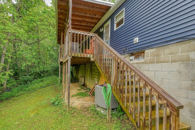 4137 Dry Run Rd, Chillicothe, OH 45601 - view of jungle gym with stairway and a wooden deck