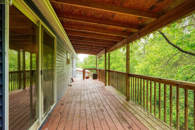 4137 Dry Run Rd, Chillicothe, OH 45601 - view of wooden deck