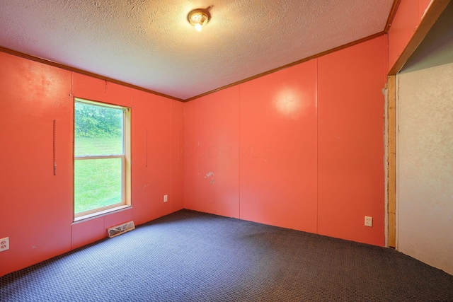 4137 Dry Run Rd, Chillicothe, OH 45601 - unfurnished room featuring carpet floors, crown molding, and a textured ceiling