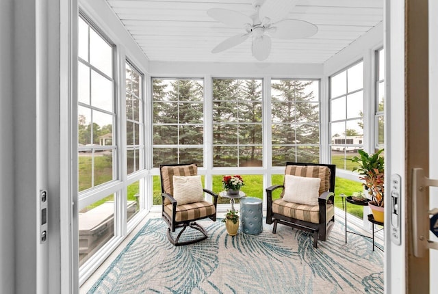4724 Trademark Trl, Hilliard, OH 43026 - sunroom featuring a ceiling fan