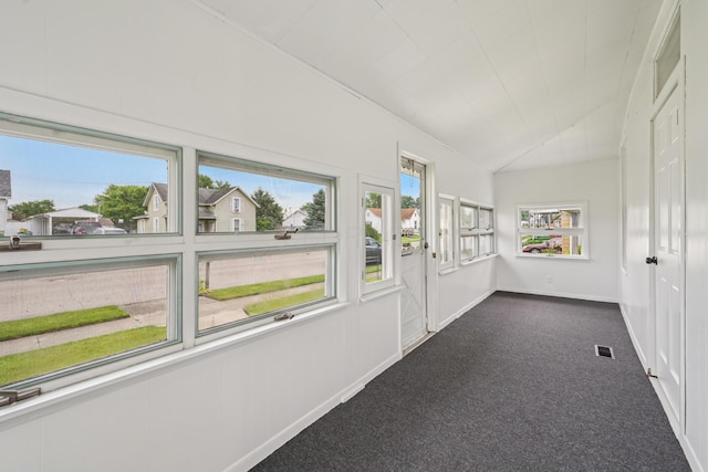 45 S Main St, New Holland, OH 43145 - unfurnished sunroom featuring lofted ceiling