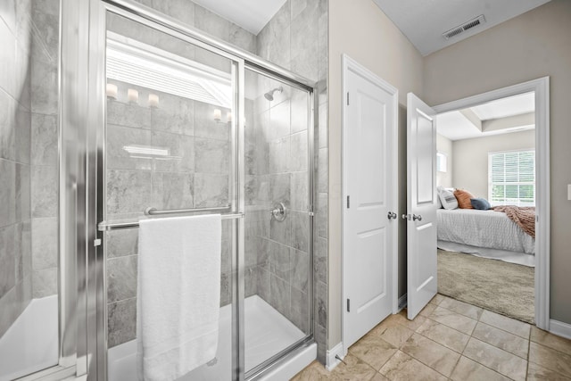 5508 Camlin Pl W Unit 48, Westerville, OH 43081 - ensuite bathroom featuring a stall shower and tile patterned floors