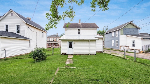 64 W Harrison St, Newark, OH 43055 - back of house featuring a fenced backyard and a chimney
