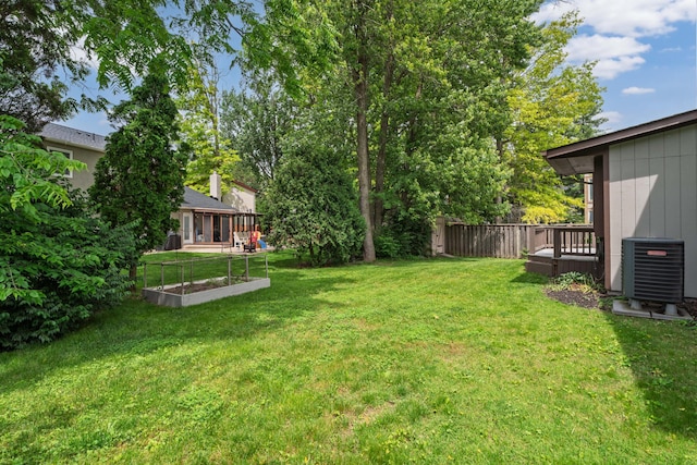 2220 Surreygate Dr, Columbus, OH 43235 - view of yard with a deck